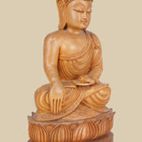 Meditating Buddha - Sculpture in Wood