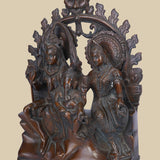 Shiv and Parvati - Sculpture in Brass