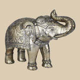 Shining Elephant - Sculpture in White Metal