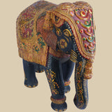 Golden Elephant - Sculpture in Wood