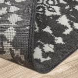 Surkh - Hand Knotted Wool Rug In Slate Grey/White