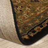 Nawroz - Hand Tufted Wool Rug In  Black/Gold