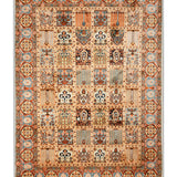 Neyshabur -  Hand Knotted Silk Rug In Peach/Orange