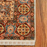 Neyshabur -  Hand Knotted Silk Rug In Peach/Orange