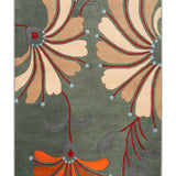 Chaharbahar - Hand Tufted Wool Rug In Sage Green/Beige
