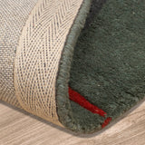 Chaharbahar - Hand Tufted Wool Rug In Sage Green/Beige