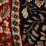 Chakra - Hand Knotted Silk Rug In Navy Blue/Russet