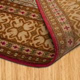 Safaviya - Hand Knotted Silk Rug In Red/Gold