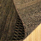 Tantrika - Hand Knotted Wool Rug in Black/Beige