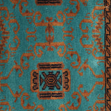 Khorasan - Hand Knotted Wool Rug in Blue/Brown