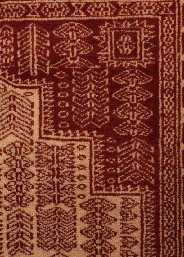 Kilimdar - Hand Knotted Wool Rug In Beige/ Brick Red