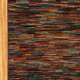 Rangoli - Hand Knotted Wool Rug In Turquoise Blue/Red