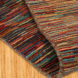 Rangoli - Hand Knotted Wool Rug In Turquoise Blue/Red