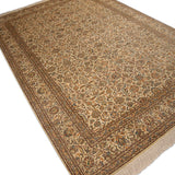 Baharestan - Hand Knotted Wool Rug In Cream/ Mushroom
