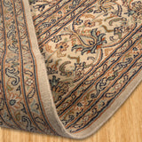 Baharestan - Hand Knotted Wool Rug In Cream/ Mushroom