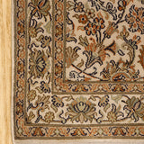 Gulshaan - Hand Knotted Silk Rug In Cream/ Mushroom