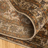 Gulshaan - Hand Knotted Silk Rug In Cream/ Mushroom