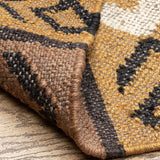 Asfar - Hand Woven Jute Rug In Brown/Mustard