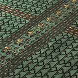 Nishaan - Hand Knotted Wool Rug In Aqua Blue/Black