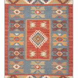 Jazba - Hand Woven Jute Rug In Red/Light Blue