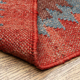 Jazba - Hand Woven Jute Rug In Red/Light Blue