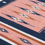 Yalda - Hand Woven Jute Rug In Peach/Blue
