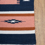 Yalda - Hand Woven Jute Rug In Peach/Blue