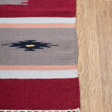 Savana - Hand Woven Cotton Rug In Maroon/Light Brown