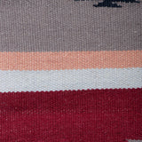 Savana - Hand Woven Cotton Rug In Maroon/Light Brown