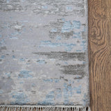 Mirage - Hand Knotted Wool Rug In  Light Grey/Blue