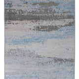 Mirage - Hand Knotted Wool Rug In  Light Grey/Blue