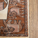 Madhura -Hand Knotted Wool Rug In Brown/Cream