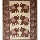 Madhura -Hand Knotted Wool Rug In Brown/Cream