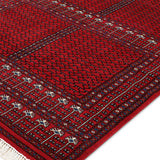 Nayyara - Hand Knotted Wool Rug in Ribbon Red/Black