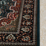 Naviraa - Hand Knotted Wool Rug in Cobalt Blue/ Navy Blue