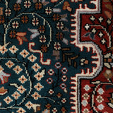 Naviraa - Hand Knotted Wool Rug in Cobalt Blue/ Navy Blue
