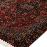 Tayoorah - Hand Knotted Wool Rug In Mustard/Navy Blue
