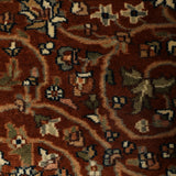 Zahiraa - Hand Knotted Wool Rug in Brown/Navy blue