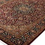 Marvella - Hand Knotted Wool Rug in Maroon /Navy Blue