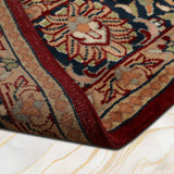 Marvella - Hand Knotted Wool Rug in Maroon /Navy Blue