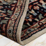 Rivaan - Hand Knotted Wool Rug in Cream/Navy Blue