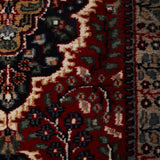 Rishaanah - Hand Knotted Wool Rug in Maroon/Blue