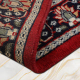 Rishaanah - Hand Knotted Wool Rug in Maroon/Blue