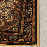 Kashvani - Hand Knotted Wool Rug In Mustard/Cream