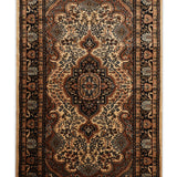 Kashvani - Hand Knotted Wool Rug In Mustard/Cream