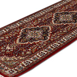 Rishara - Hand Knotted Wool Rug in Red/Cream