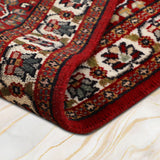 Rishara - Hand Knotted Wool Rug in Red/Cream