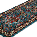 Kashavara - Hand Knotted Wool Rug in Turquoise Blue/Beige