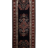 Navindra - Hand Knotted Wool Rug in Navy Blue/Orange