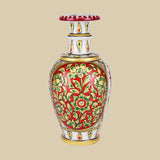 Mughal Meena - Vase in Marble